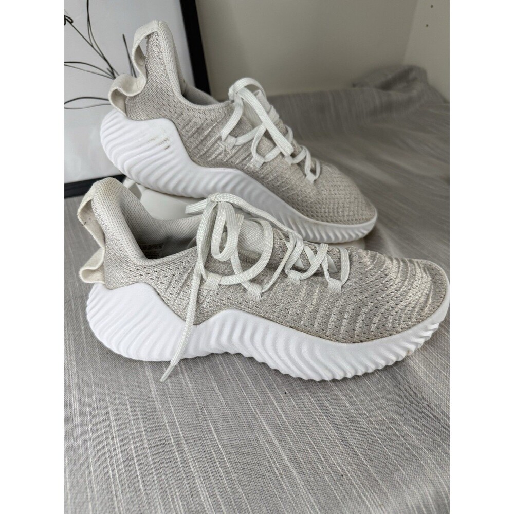 Adidas Alphabounce Trainer Cloud White Gray Tennis Shoes W size 8
